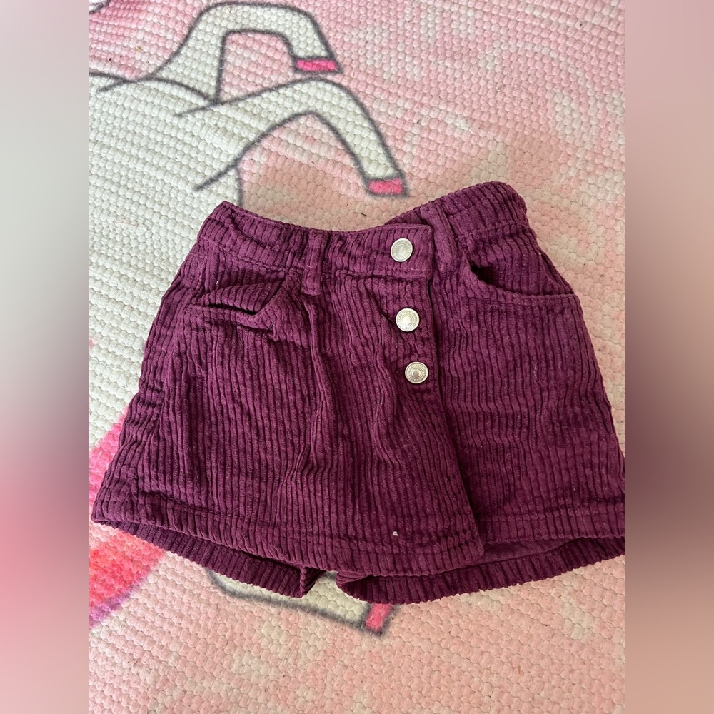 Zara Purple Corduroy skort
